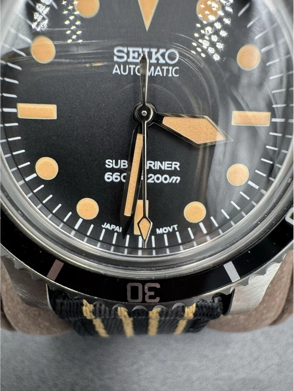 Seiko Submariner GMT Mod Men's 43mm Stainless Steel Automatic Wristwatch Custom